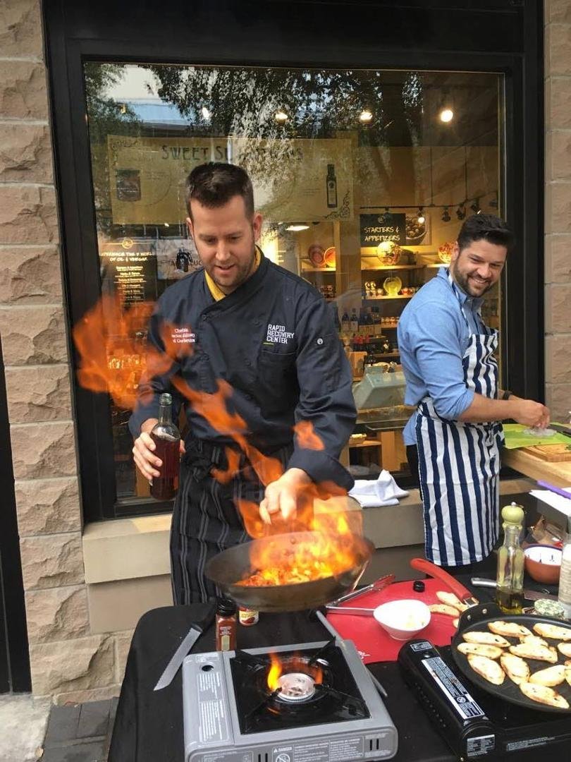 Cooking Demo at Oil & Vinegar at Shops at Legacy was "Sizzling" with Chef Darin!!
