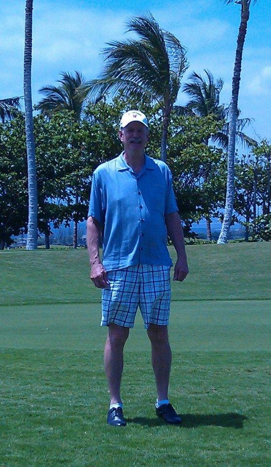 Rob on the golf course at Mauna Lani