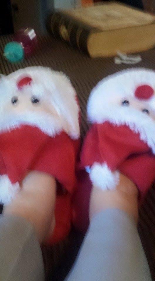 My Christmas slippers. Merry Christmas!!