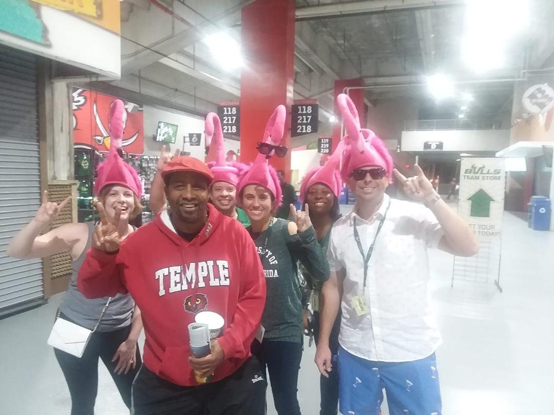 A great night with the Flamingos at the Temple USF game