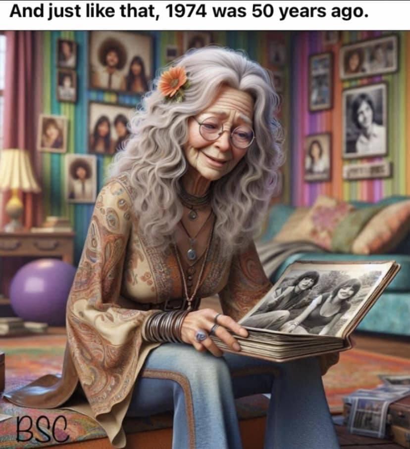 This made me think fondly of my late wife Chris (especially her outfit). We were living in a cottage right on Fox Lake in '74. Good times...
