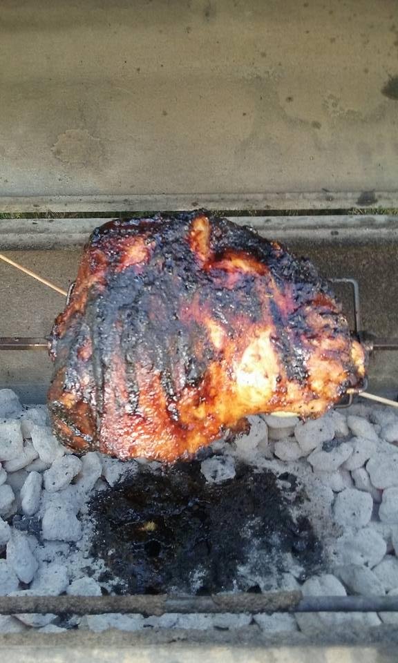 Cookin now...... 8.5 lbs.