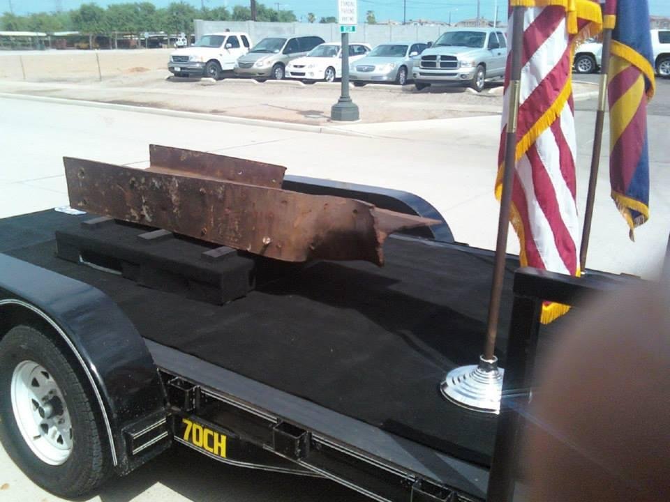 A piece of the Twin Towers in Gilbert, AZ.