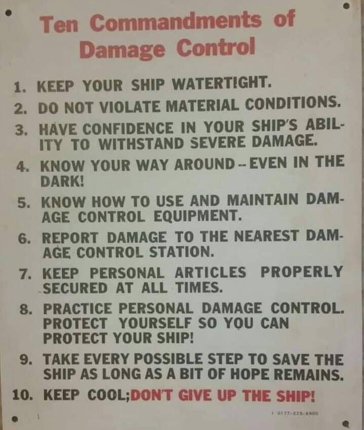 Words to live by (literally) if you were a sailor.