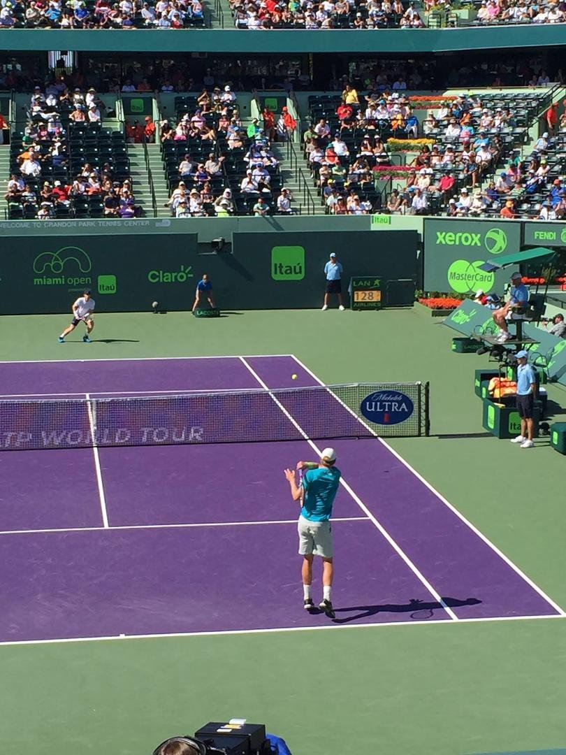 Timprunka   Miami open. Key Biscayne v good day