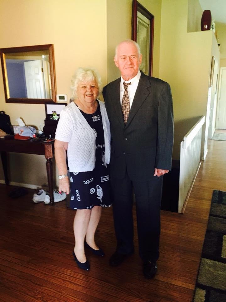 Mom and dad going to wedding they make a gorgeous and handsome couple