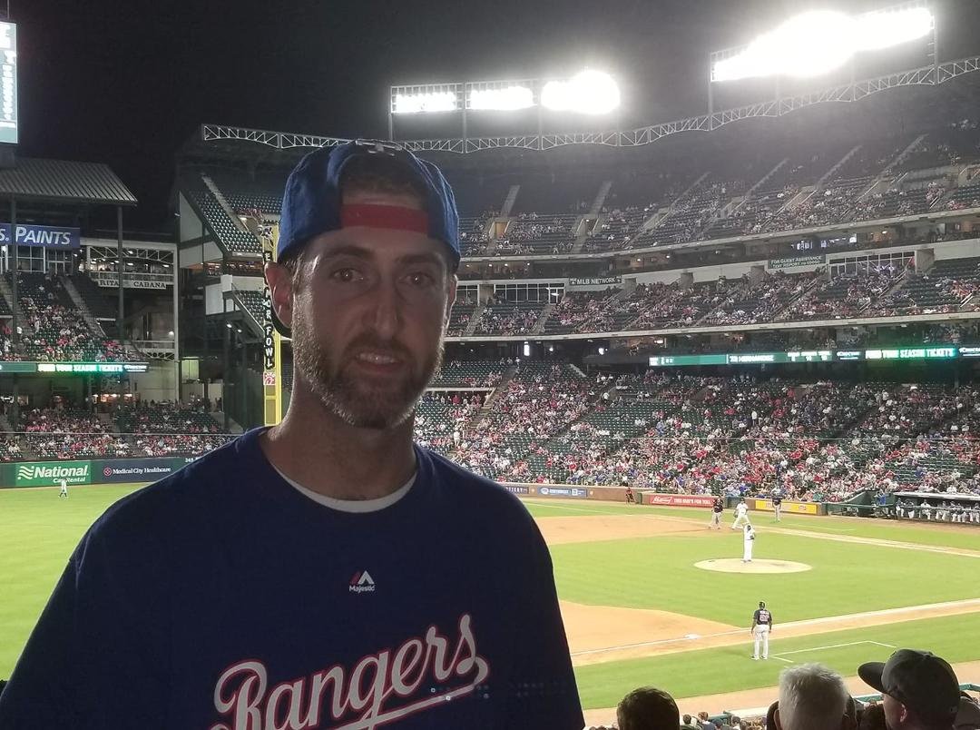 Jeff and I said goodbye to Globe Life Park in Arlington (formerly The Ballpark in Arlington, Ameriquest Field, Rangers Ballpark in Arlington). We did the same at Arlington Stadium 26 years ago, almost to the day. (I must fi