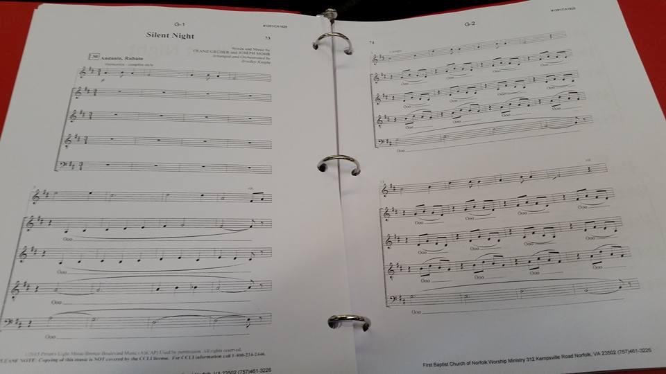 Learning a new rendition of some Christmas favorites. Time to brush up on the music reading.