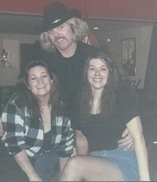 1993 ... Dave and me with the bar maid at Stan's Bar down the street from where we used to live. The bar is a church now