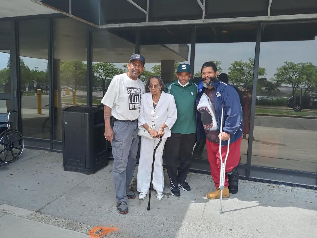 Brother Mark Schaffer, Tracy Catfish Hunter and Mother Schaffer.