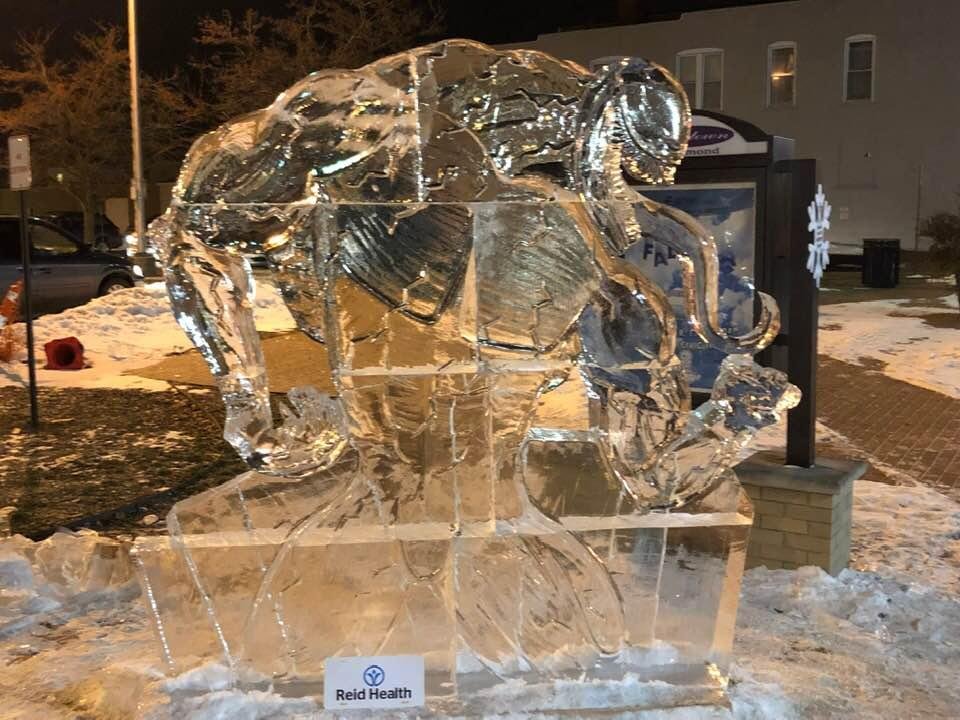 Ice Sculpture in Downtown Richmond IN.