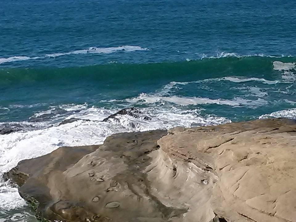At the cliffs with my friend Marko, taking a break from the monotony.