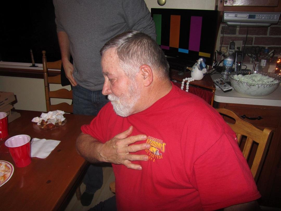 Gary deciding what to eat next............