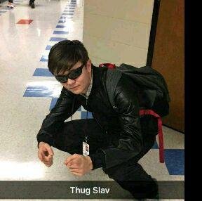 Vincent captured doing the "Crouching Slav" pose (yeah, it's a thing)