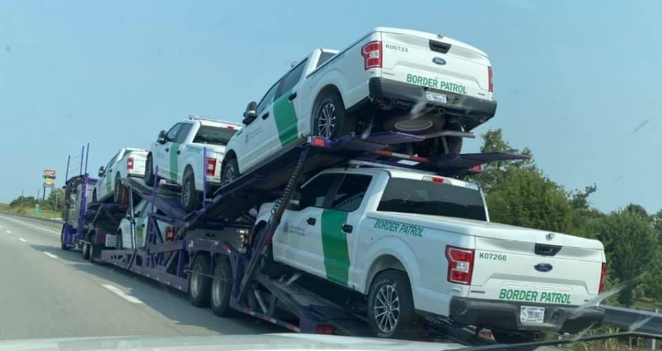 Glad to see the US Border Patrol is getting some needed new equipment.
Sad to say these are heading north on I-44, not south.