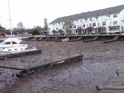 This is the channel where our boat is usually docked. Glad it is out of the water.