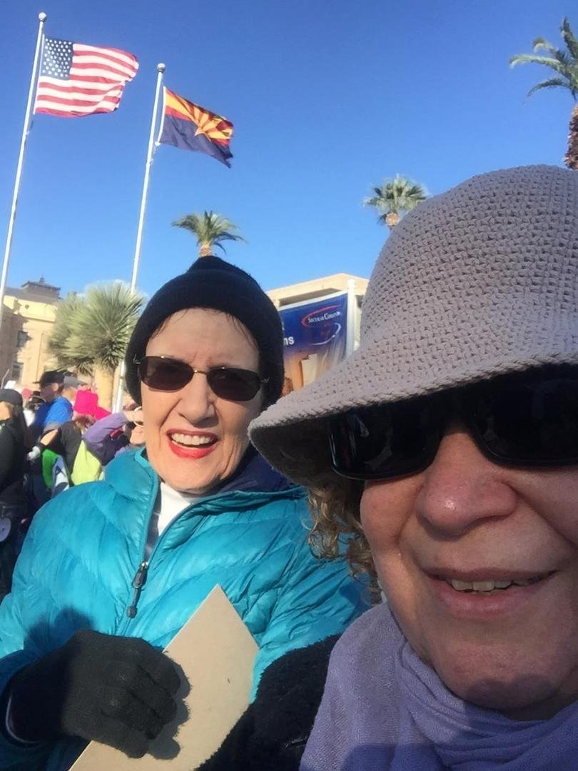 Marching today with friends in Phoenix--a great day to stand up and be heard!