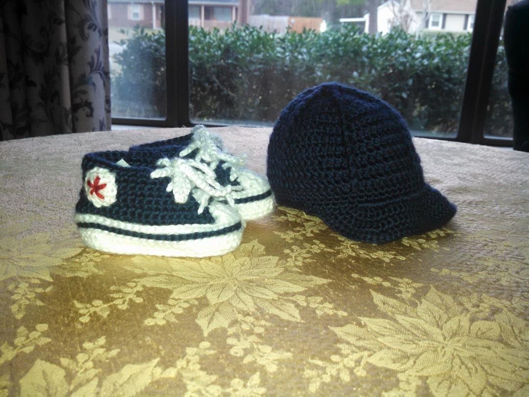 Baby boy high tops and hat!