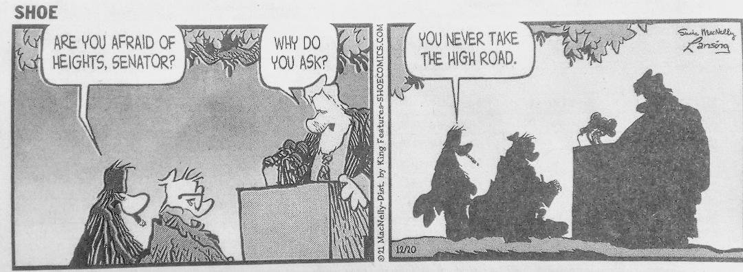 I've rarely used this spot for political posting, as it goes to people who may not exactly share all my correct viewpoints, but this particular cartoon struck me as so apropos to the current situation with two certain Senat