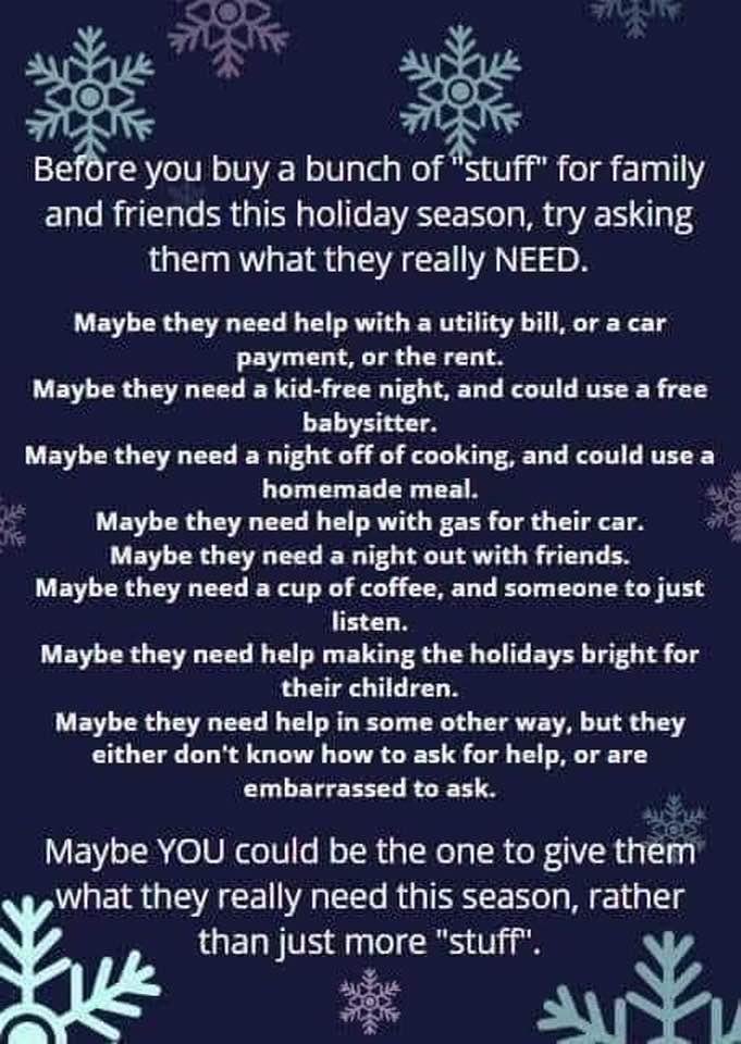 Please let me know what you would like this year!!
We want to fix our hot tub and then have you over to enjoy it with us!!