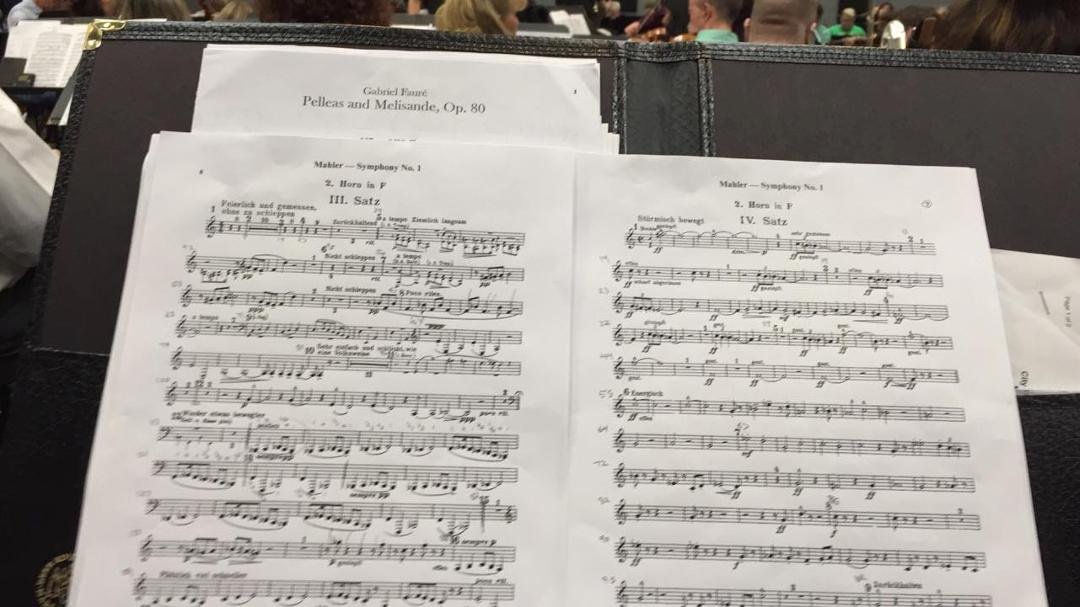 New Philharmonic Orchestra of Irving rehearsal for May 20th concert of Mahler Sym 1 and Pelleas and Melisande.