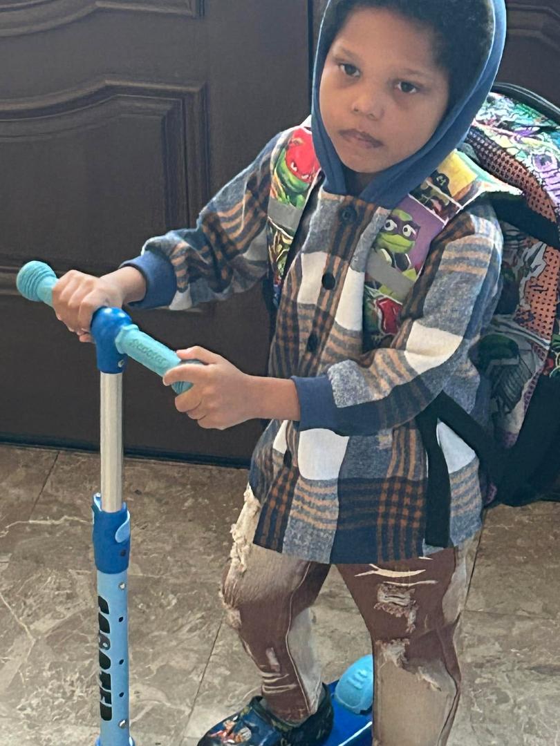 It’s a little late, but it’s his first day in school you don’t look happy lol