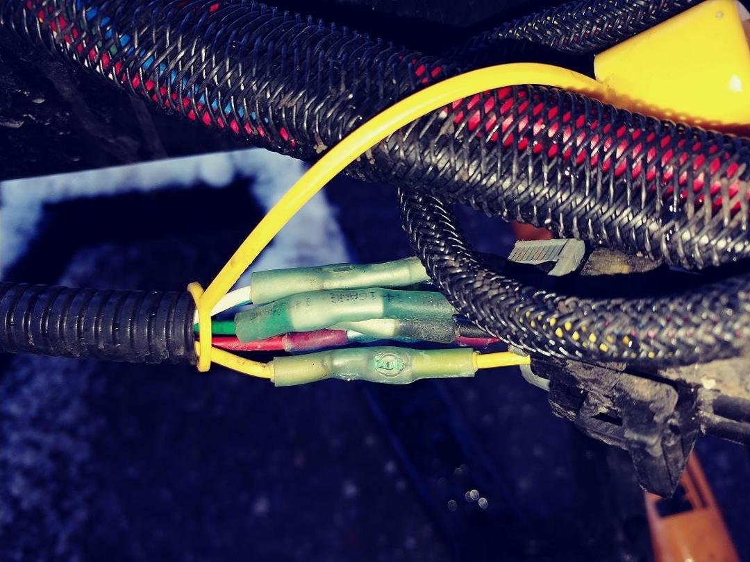 The wire harness goes to the driver side headlight, this should have been replaced but was out of stock... Look at the connectors corroding already...