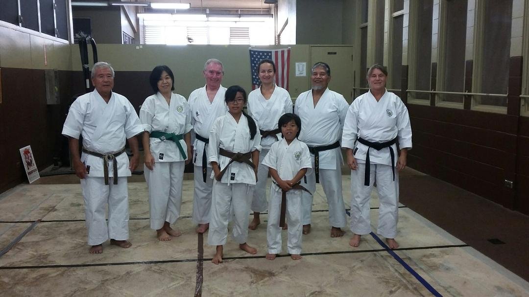 Training in Maui with the Lahaina Karate Club. Great group of people. Man on left is sensei Walter Chihara.