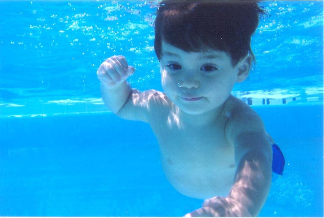Now if you want to see a really cute picture of Zachary here he is having just reached his 1st birthday taking swimming lessons. Of course I have 6 other GRANDson's who are every bit as cute and handsome.
