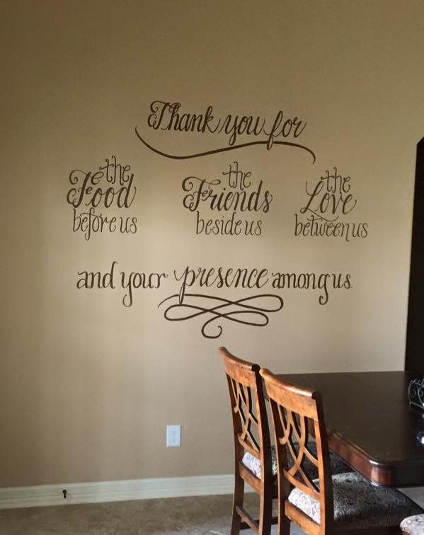 Chanel Denbo painted this on our breakfast room wall. I can't begin to tell you how happy Stacey and I are with how well it turned out!