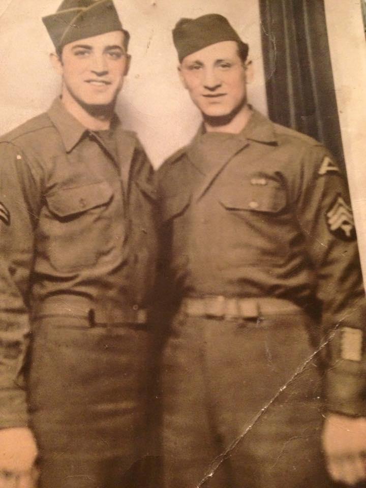 My Dad and Uncle Frank when they met up in Europe.