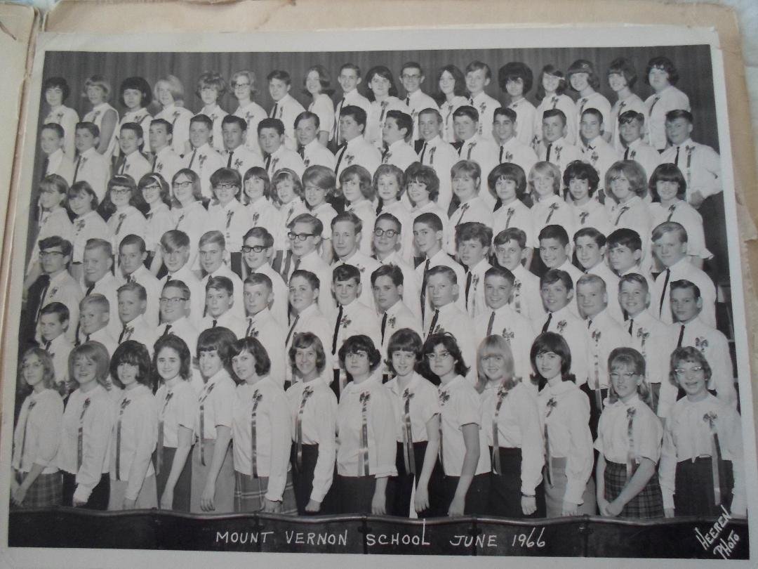 Graduating class of Mount Vernon Grammer School 1966 , remember anyone, most went to Fenger