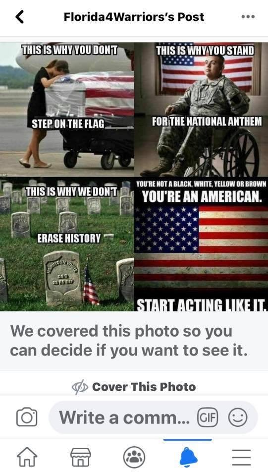 This post was censored by Facebook because it was “graphic”?