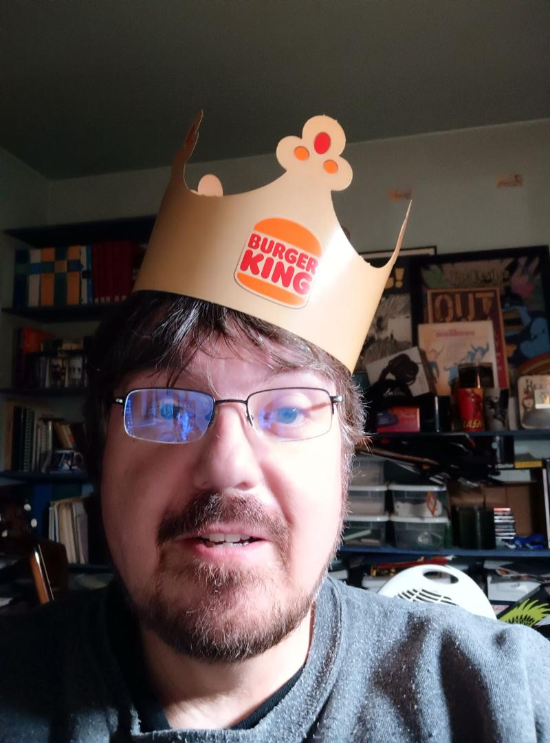 I guess the news got out that I'm always perched up on my glorious throne. So, the Burger King relinquished his title to me!!!