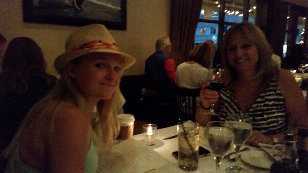 Hanging with the upper crust and my family at a fancy restaurant in Beverly Hills on rodeo drive. I could so be a rich person