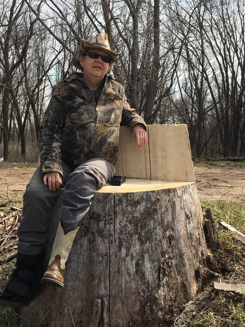 The fishing chair and Nancy