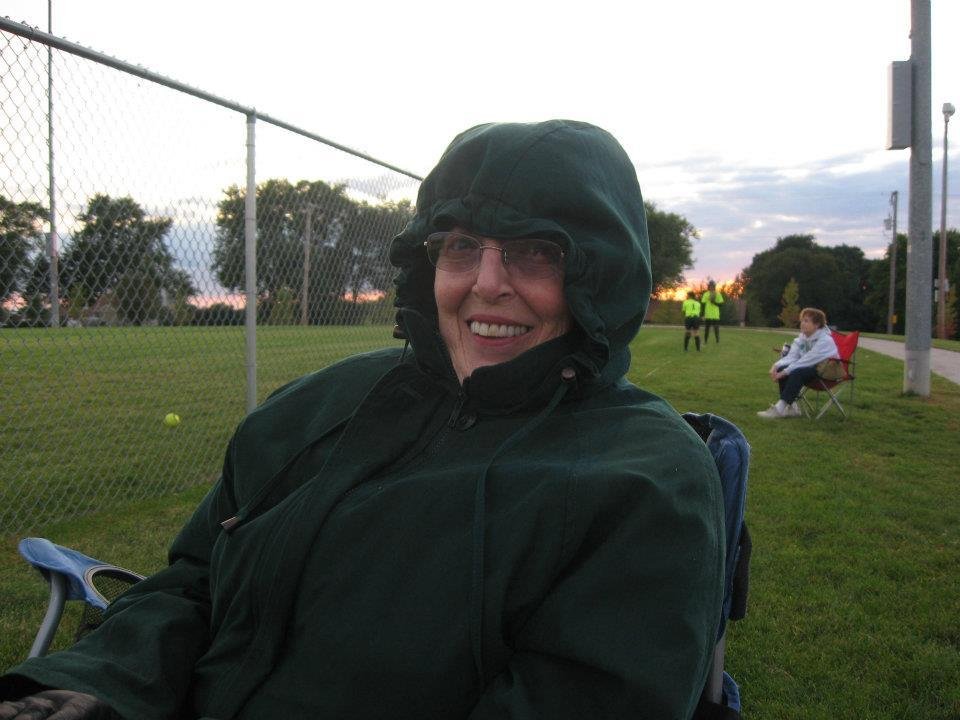 Lois McGowan ready for the North Pole in mid-September