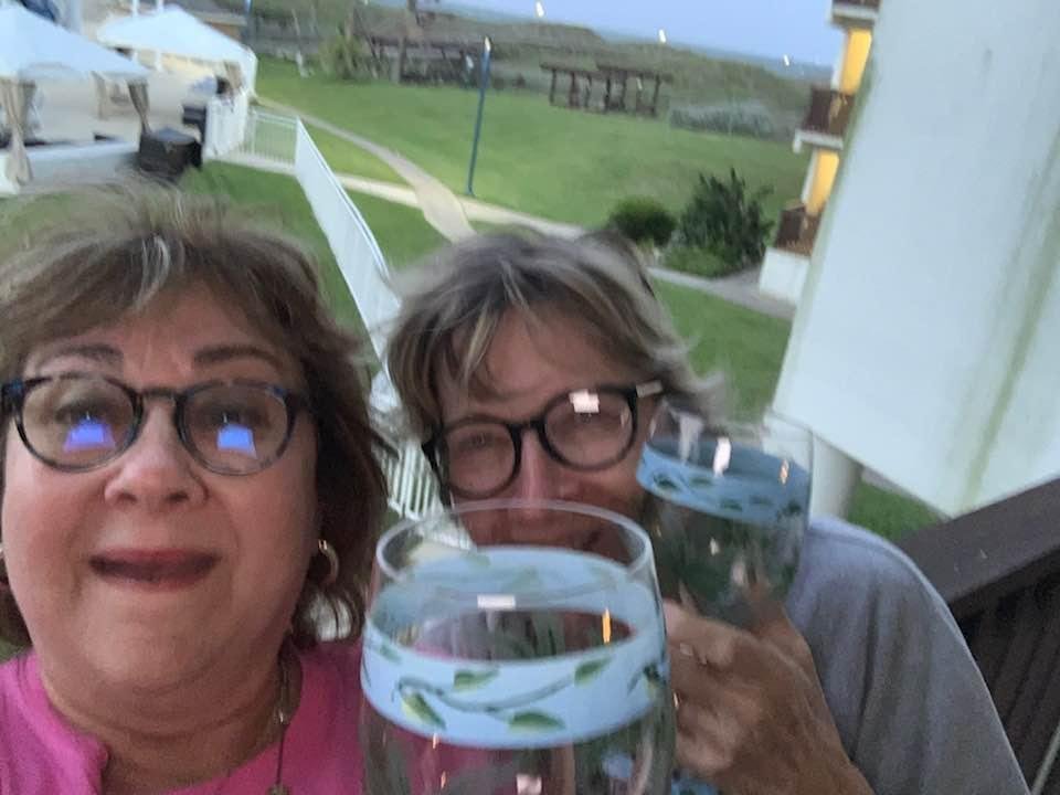 Having fun at Port A with Tricia Griste, Don’s Sister!!!😂😂🦈🌴🌴🌝⛅️🌊🌊