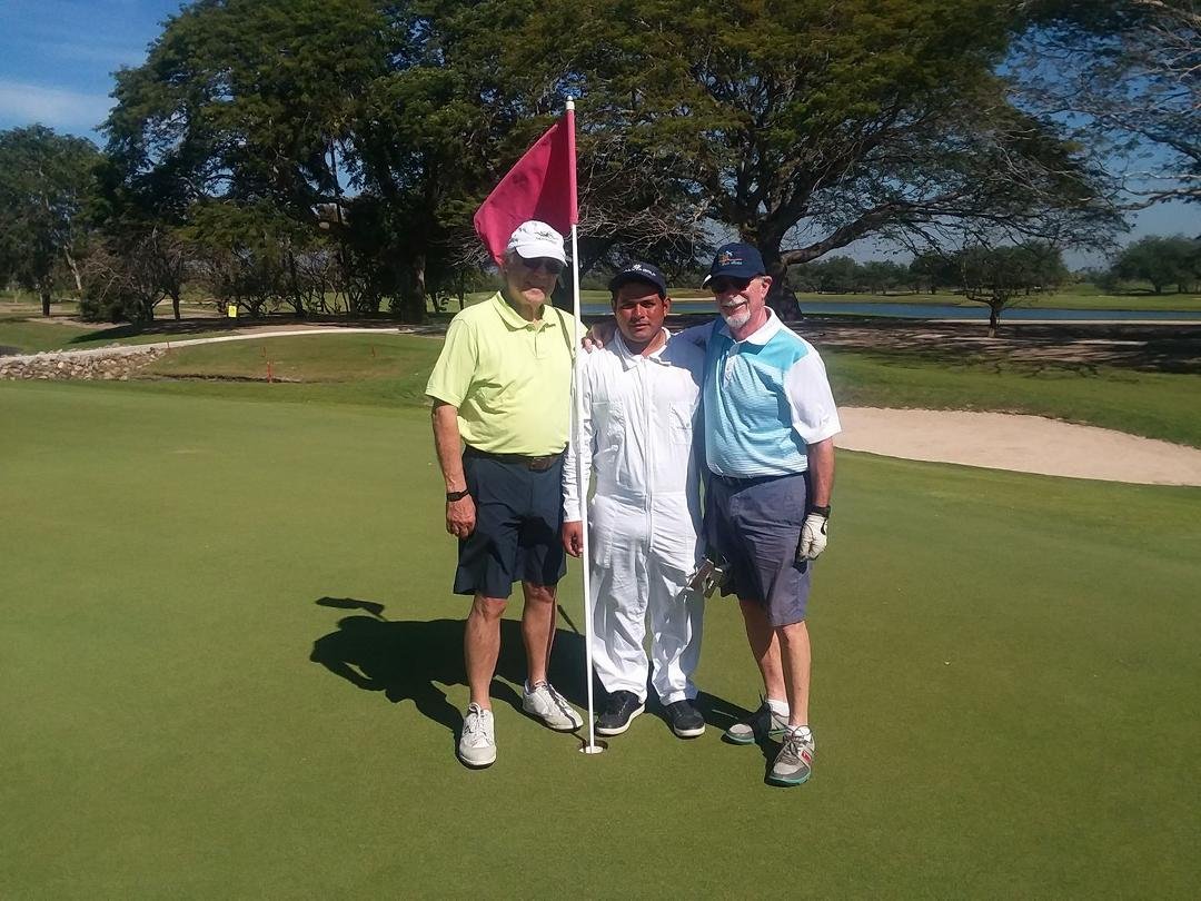 Enjoying golf and good friendship with Alan Meiselman in Nuevo Vallarta,  Mexico