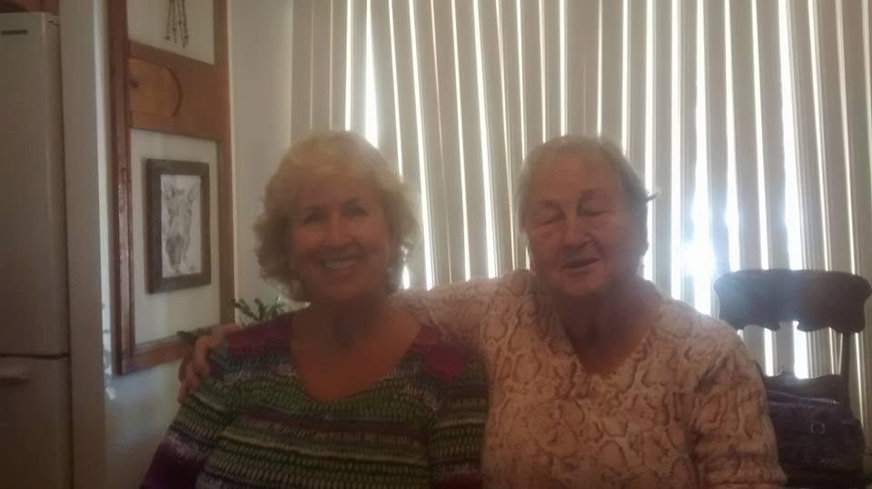 Fun to have my sister Evelyn here today.