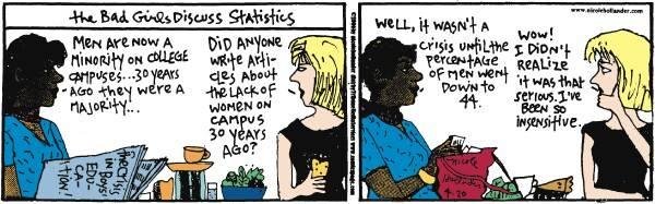 Oh dear. You mean more women are getting educated so they can succeed in an increasingly complex world? What will become of us?