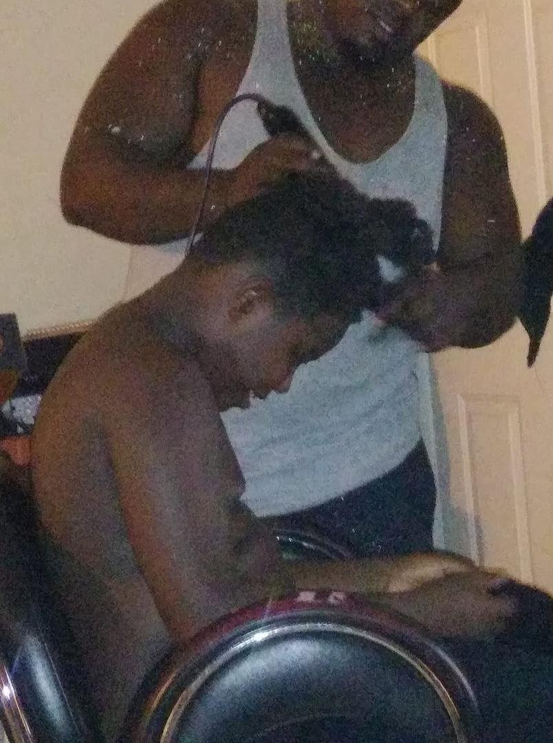 My baby cut his hair off