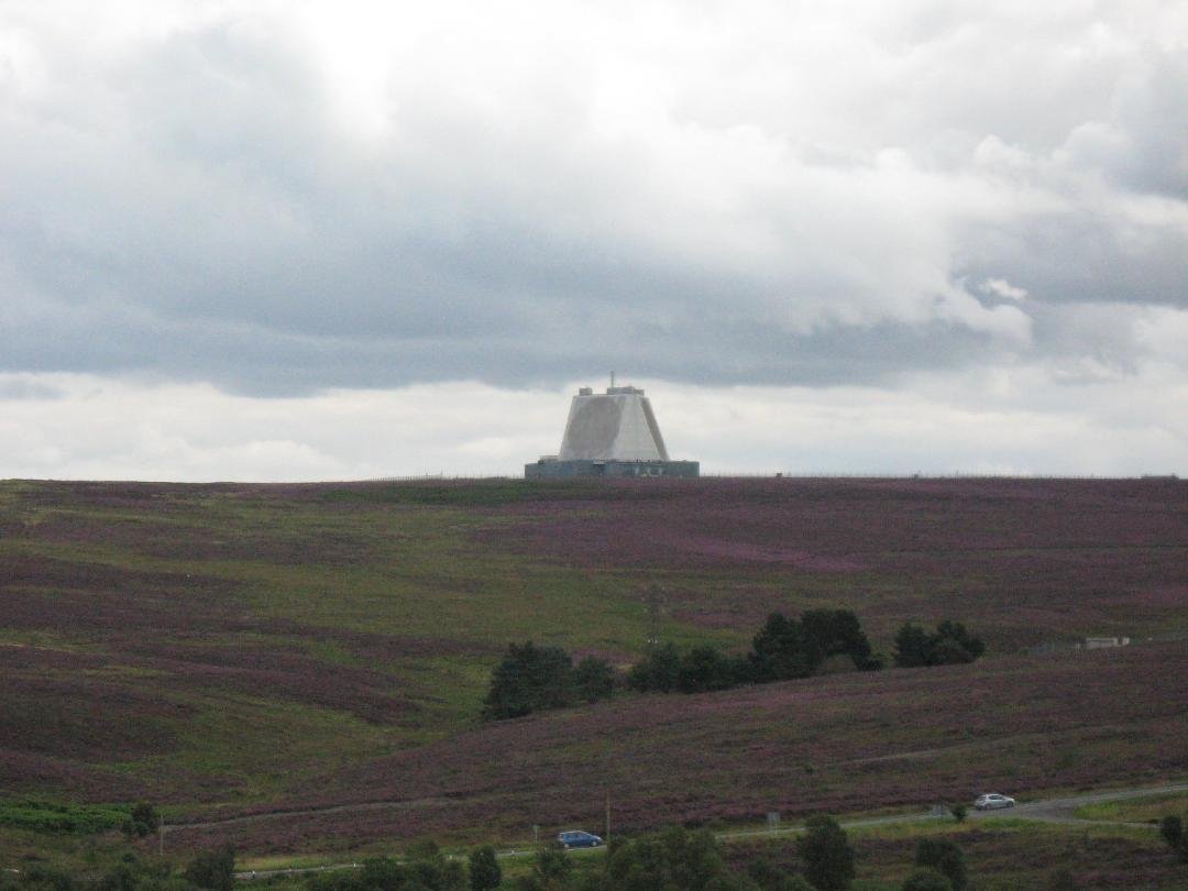 Gee, I thought I could escape work for a couple of weeks, but here I am in the middle of a heather field in NE England looking at perhaps the world's larges ESA radar!