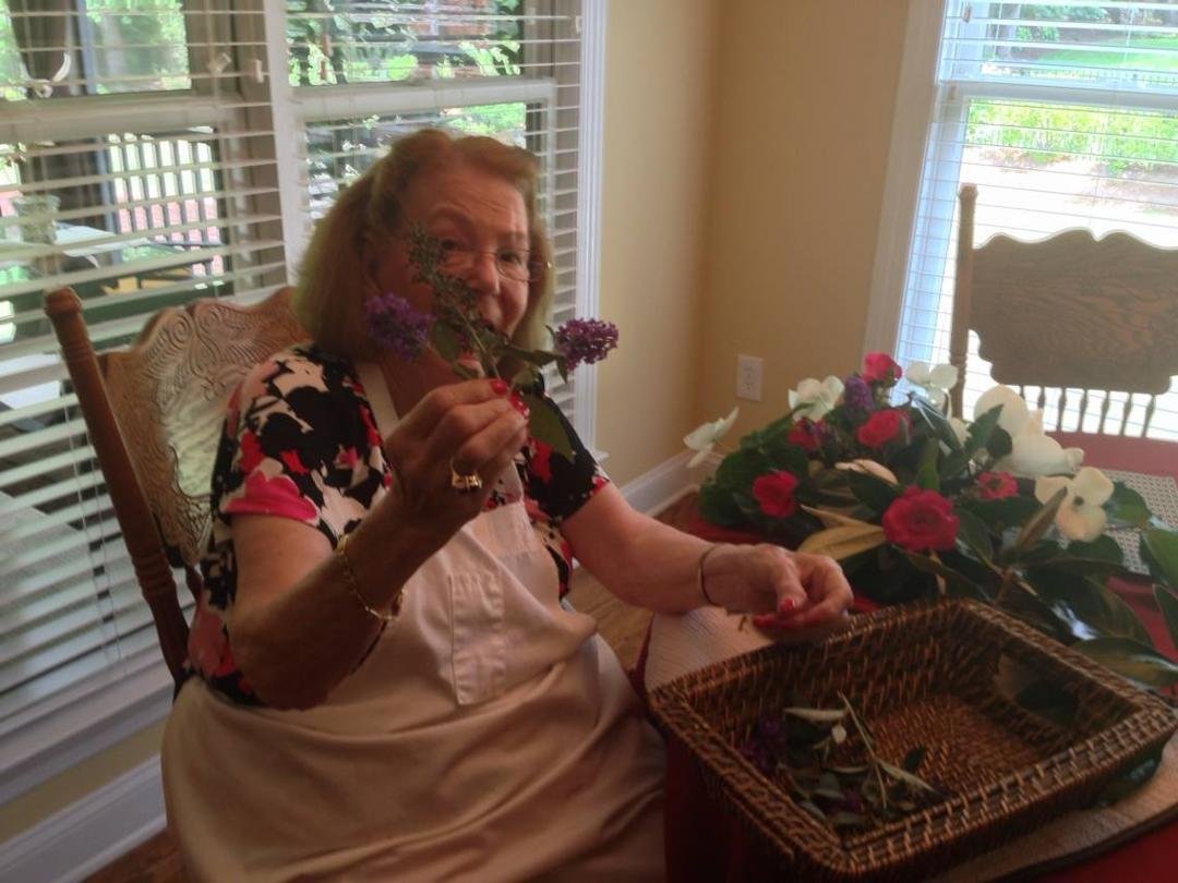 Mom's visit to Chattanooga

Enjoying time creating our Memorial Day centerpiece.