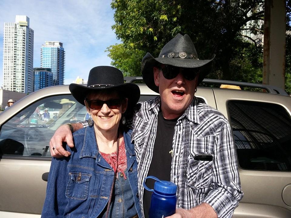Holly Johnson and Ian Johnson. Stampede 2016