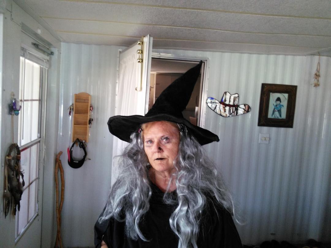 This was my Halloween picture from 10 years ago. Did I make a scary looking witch.