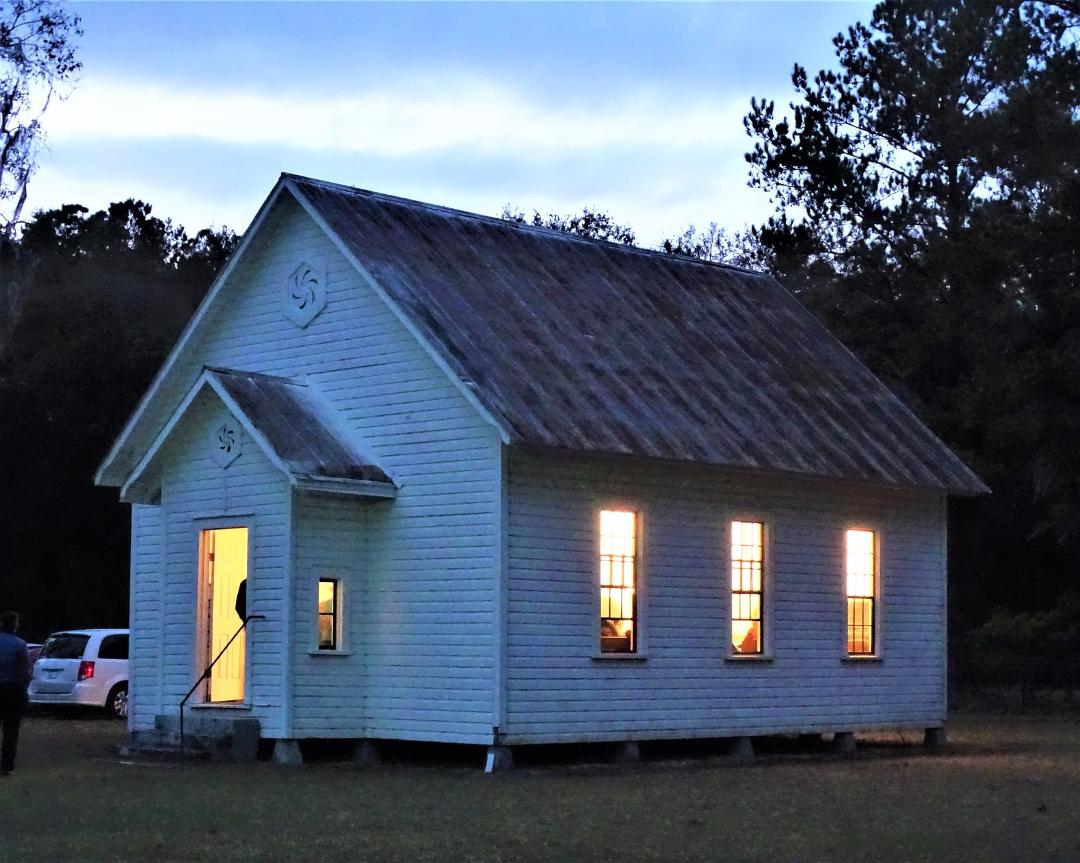 Thanks to my Cousin, Annabelle Leitner, who thought to take pictures, here is what the Wacahoota United Methodist Church looked like last evening for the Clay Electric District Meeting. Another Cousin, Joann Smith Smith, w