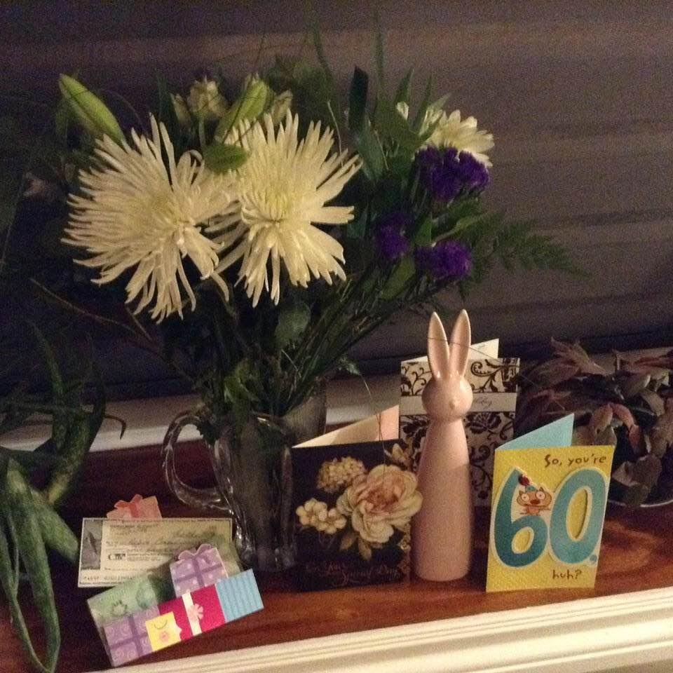 To all my special family Thank you for the wonderful surprise Birthday Party and gifts, To sister Patricia thank you for arranging a great dinner, it really was delicious. Also the flowers are just beautiful. Thanks for p