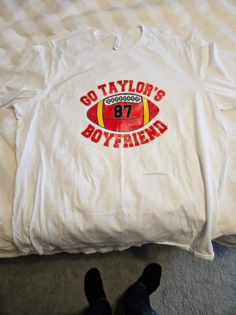 My wife got her Super Bowl shirt!