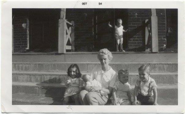 L-R Sister Yvonne, Mom, Sister Pam being held, Me/Mike, Brother Jack